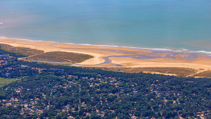 Morbihan Gulf from sky in french brittany morbihan in atlantic ocean © Olivier