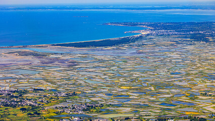 Morbihan Gulf from sky in french brittany morbihan in atlantic ocean © Olivier