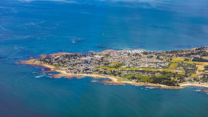 Morbihan Gulf from sky in french brittany morbihan in atlantic ocean © Olivier