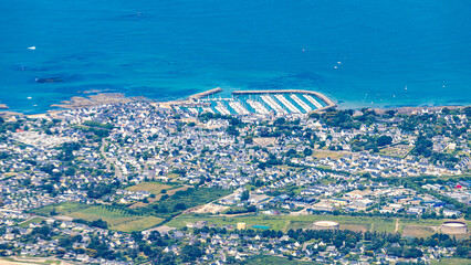 Morbihan Gulf from sky in french brittany morbihan in atlantic ocean © Olivier
