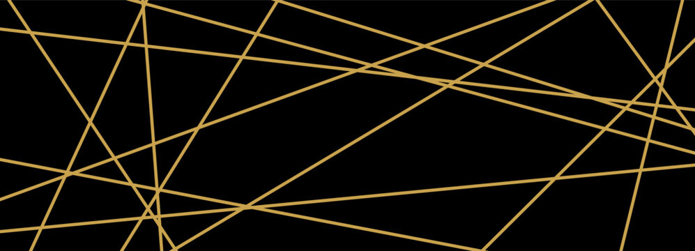 Abstract chaotic messy for geometric chaos straight and pattern line random. Gold lines artistic for luxury shape interior and illustration element geometry. Abstract triangle monochrome.
