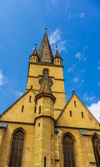 Fototapeta premium Sibiu, Romania. Historical downtown of medieval Saxon city in famous Transylvania