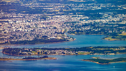 Morbihan Gulf from sky in french brittany morbihan in atlantic ocean © Olivier