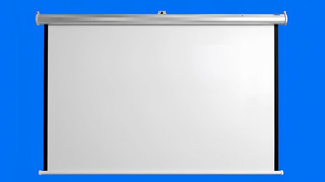 Blank Projection Screen Ready for Presentation or Display.