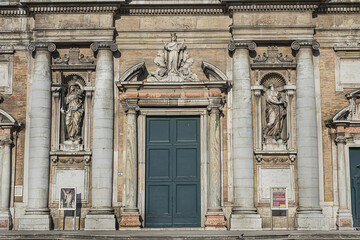 Obraz premium Basilica of Santa Maria in Porto is one of the most important Baroque religious monuments in Ravenna. Built over a long period between the XVI and XVIII centuries. RAVENNA, ITALY.