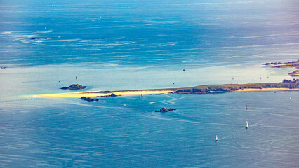 Morbihan Gulf from sky in french brittany morbihan in atlantic ocean © Olivier