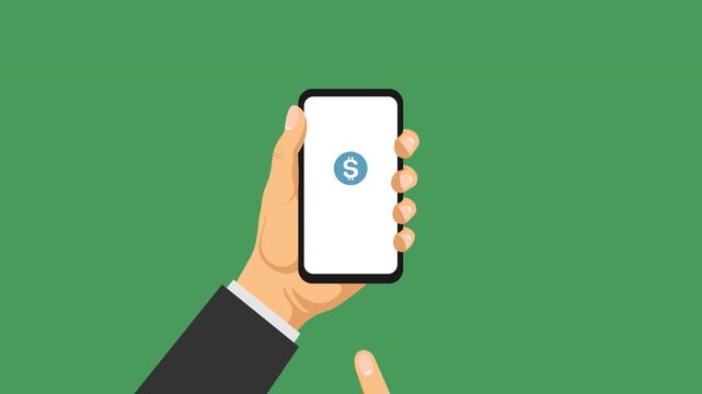 refund process video animation press refund button concept