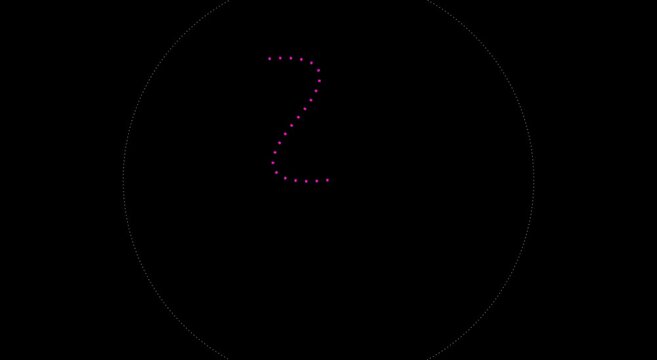 Pink dashed line path animation circle motion animation