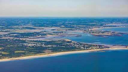 Morbihan Gulf from sky in french brittany morbihan in atlantic ocean © Olivier