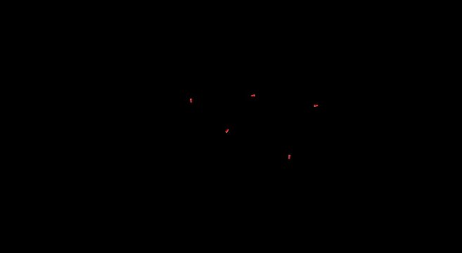 Red particle explosion motion animation background, with floating glowing, dust effects