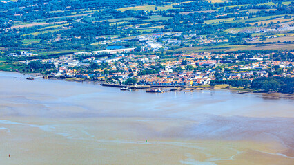 Morbihan Gulf from sky in french brittany morbihan in atlantic ocean © Olivier