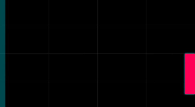 Retro arcade pong game animation: minimalist neon digital motion animation