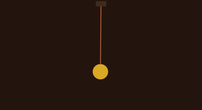 Swinging pendulum animation minimalist physics motion loop animation
