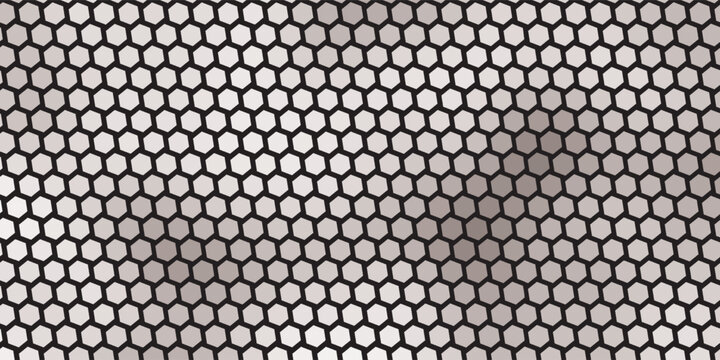 modern simple abstract seamlees black color hexagon polygon pattern art