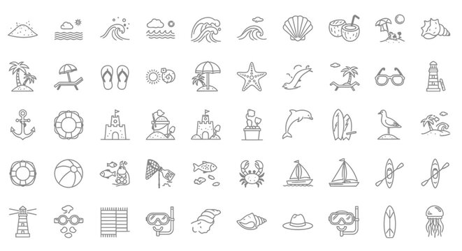 Collection of Simple Line Icons and Symbols.