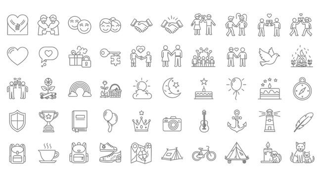 Collection of Simple Line Icons.