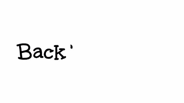 Simple black text on transparent background reads "Back To School." Cursive font gives a friendly, casual feel. Clean layout emphasizes clarity and ease