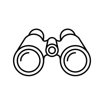 Binoculars Line Art A Symbol of Exploration and Discovery.