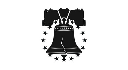 Liberty Bell Philadelphia Icon Symbol. © Crit