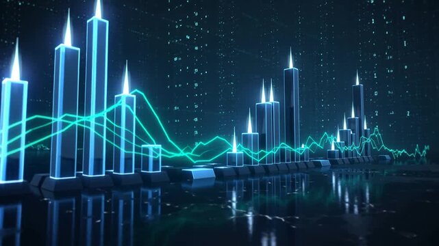Stock Market Financial Data Charts Trading Analytics Abstract Background