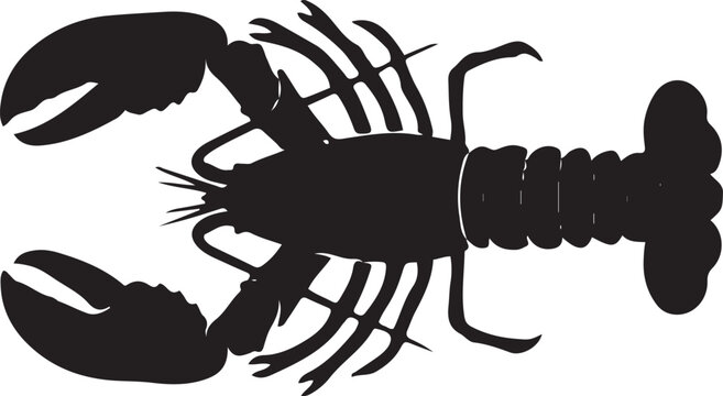 Black lobster silhouette
