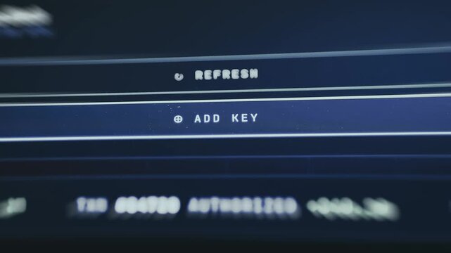 User taps the Add Key option
