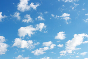Fototapeta premium Blank sky surface with small clouds