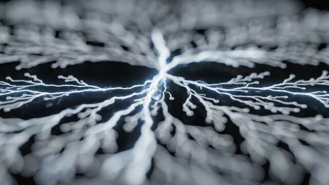 A mesmerizing display of electricity sparks against a dark background, conveying energy and power.