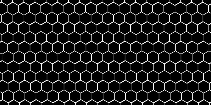 Geometric wavy hexagon mesh pattern featuring abstract honeycomb grid lines, clean bee‑comb vector texture and flat modern illustration for packaging, wallpapers, branding and graphic layouts