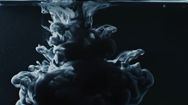 A clenched fist submerged underwater with bubbles rising, conveying struggle or resistance.