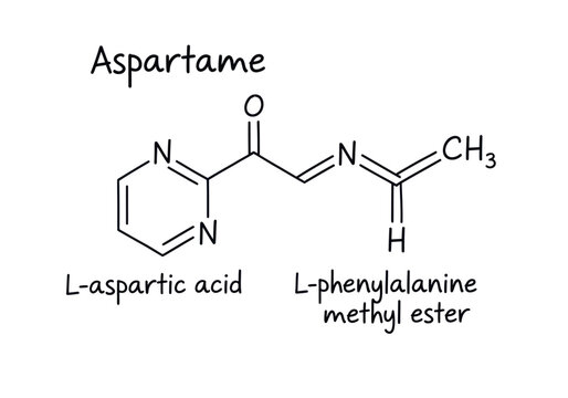 Aspartame Chemical Structure L Aspartic Acid L Phenylalanine Methyl Ester.