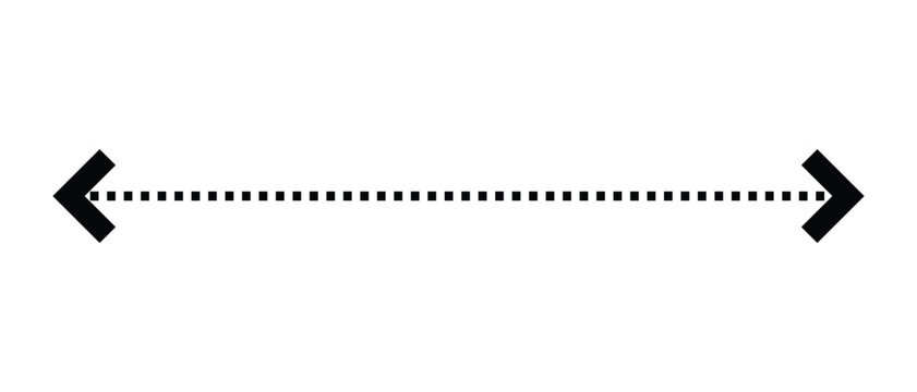 dot and dashed long arrow icon, long wave curve dotted arrow icon.