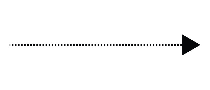 dot and dashed long arrow icon, long wave curve dotted arrow icon.