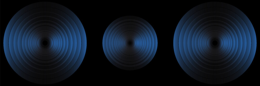 Radio Wave illustration effects on Green Screen background. circle waves in white background.