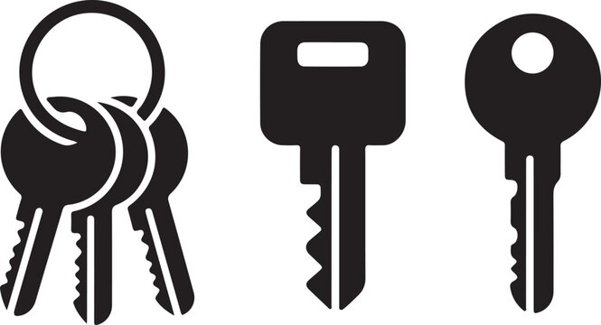set of keys vector illustration