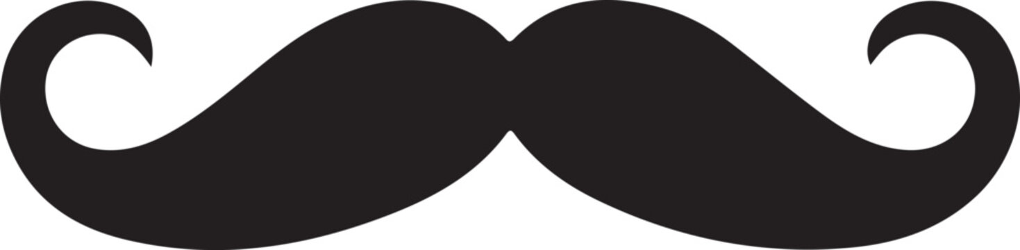 a retro handlebar mustache icon