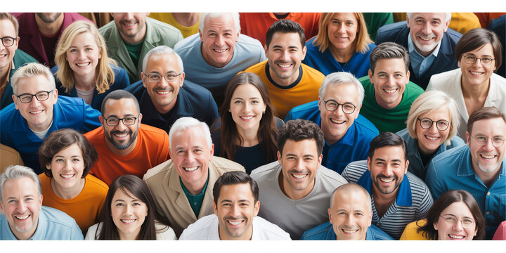 Celebrating diversity: a unified community of smiling faces