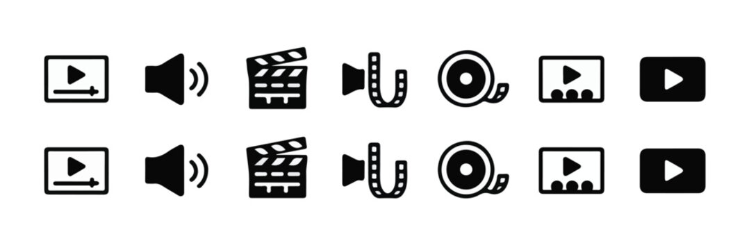Video Production and Editing Icons Set