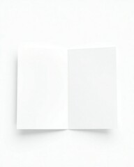 Fototapeta premium Blank open greeting card mockup on a white background