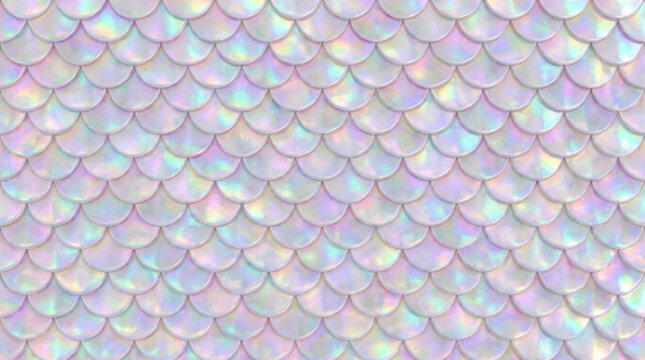 Iridescent holographic mermaid scale texture background pattern pearlescent pastel shiny Iridescent holographic mermaid scale texture background with pearlescent pastel sheen, shiny fish scale