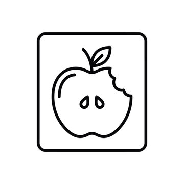 Bite taken out of a fresh apple.