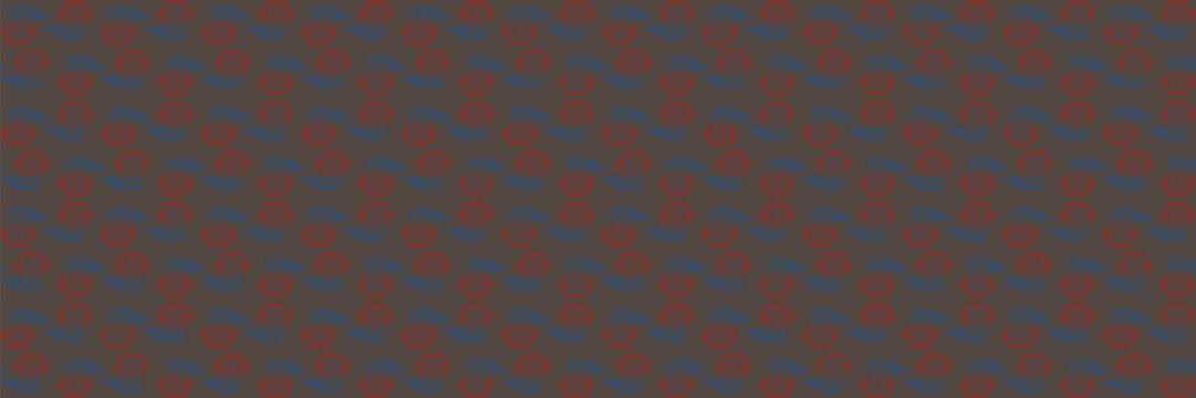 Textile motif seamless pattern. Abstract line shape geometric motif basic pattern continuous background. Man shirt all over print block.