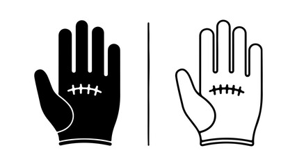 Obraz premium American Football Receiver Gloves Icon Set
