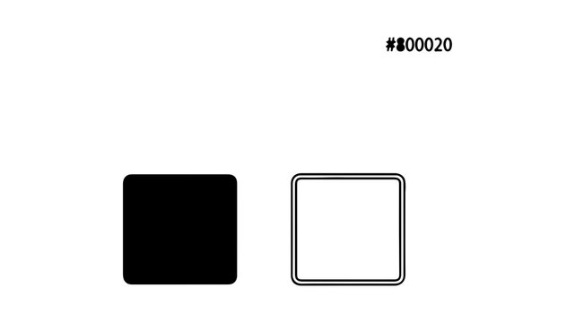 Minimalist Square Icon Set With Stroke And Fill