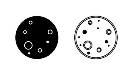 Moon Phases Icon Set Vector Design © Al