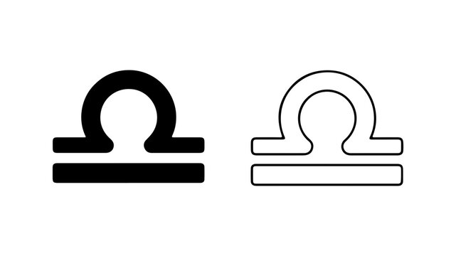 Libra Zodiac Sign Icons Vector Set