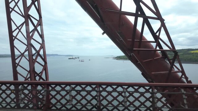 Edinburgh,UK - May 8, 2026:  The Forth Bridge, a railway bridge across the Firth of Forth in Scotland