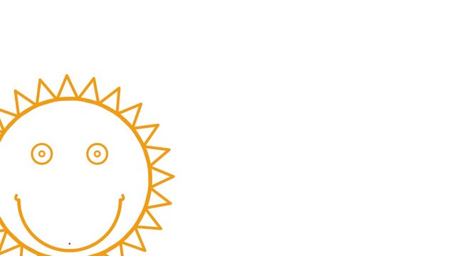Cute Cartoon Sun Monster Character Illustration