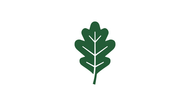 Dark green oak leaf icon with detailed lobes and central vein.