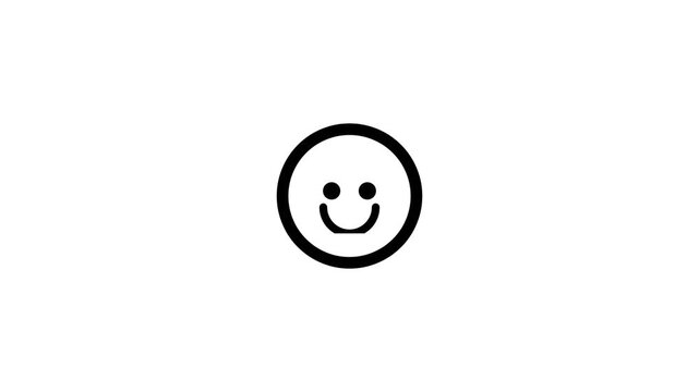 Simple smiley face icon with happy expression